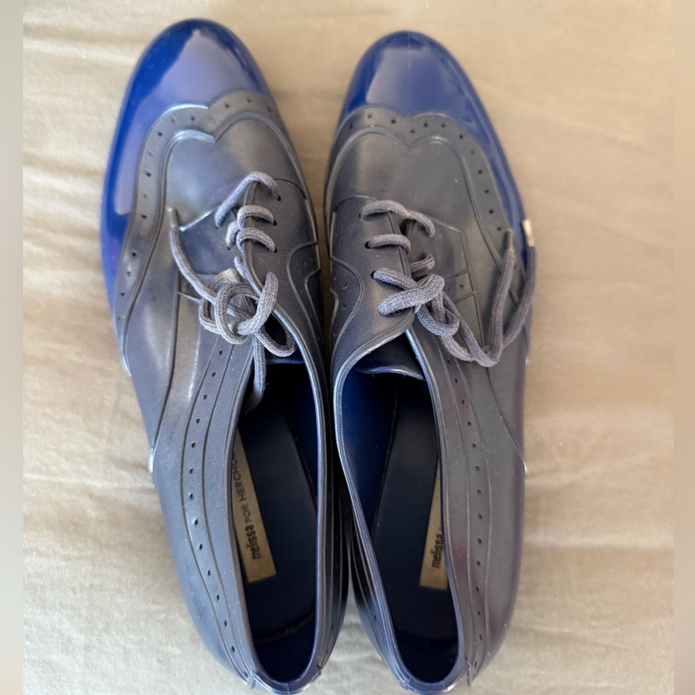 Melissa and Alexandre Herchcovitch Limited Black Oxford Rubber Shoes EUC